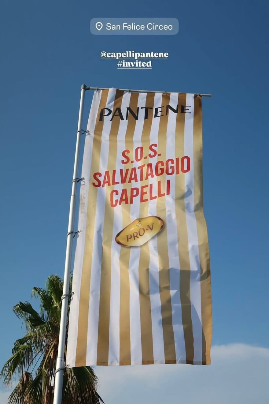Pantene Love Tour — S.O.S. Salvataggio Capelli beach flag