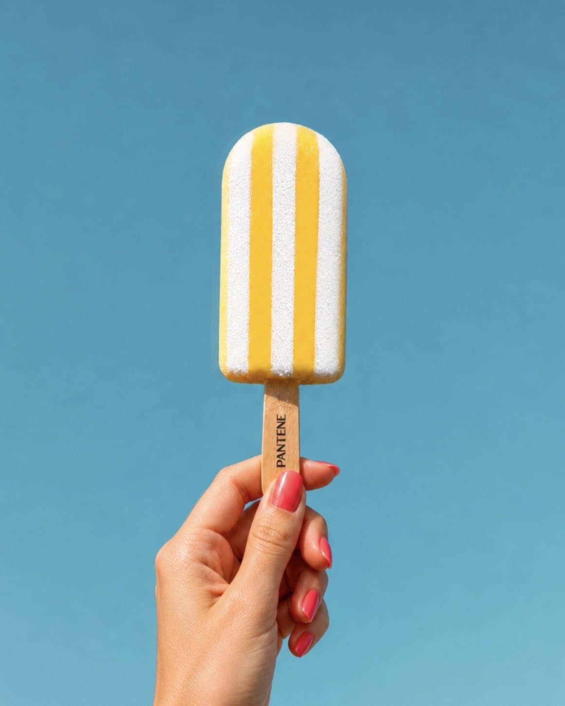 Pantene Love Tour — striped ice lolly against the sky