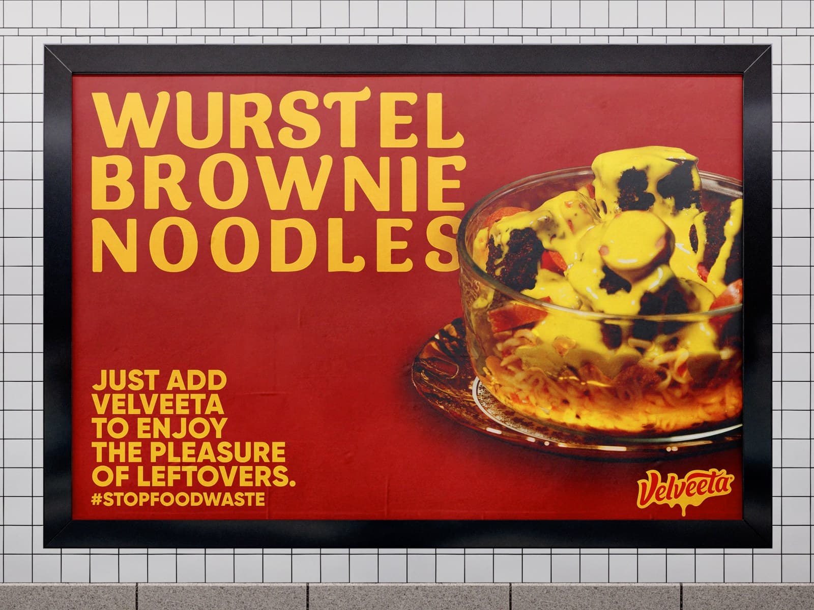 Velveeta Wurstel Brownie Noodles OOH billboard