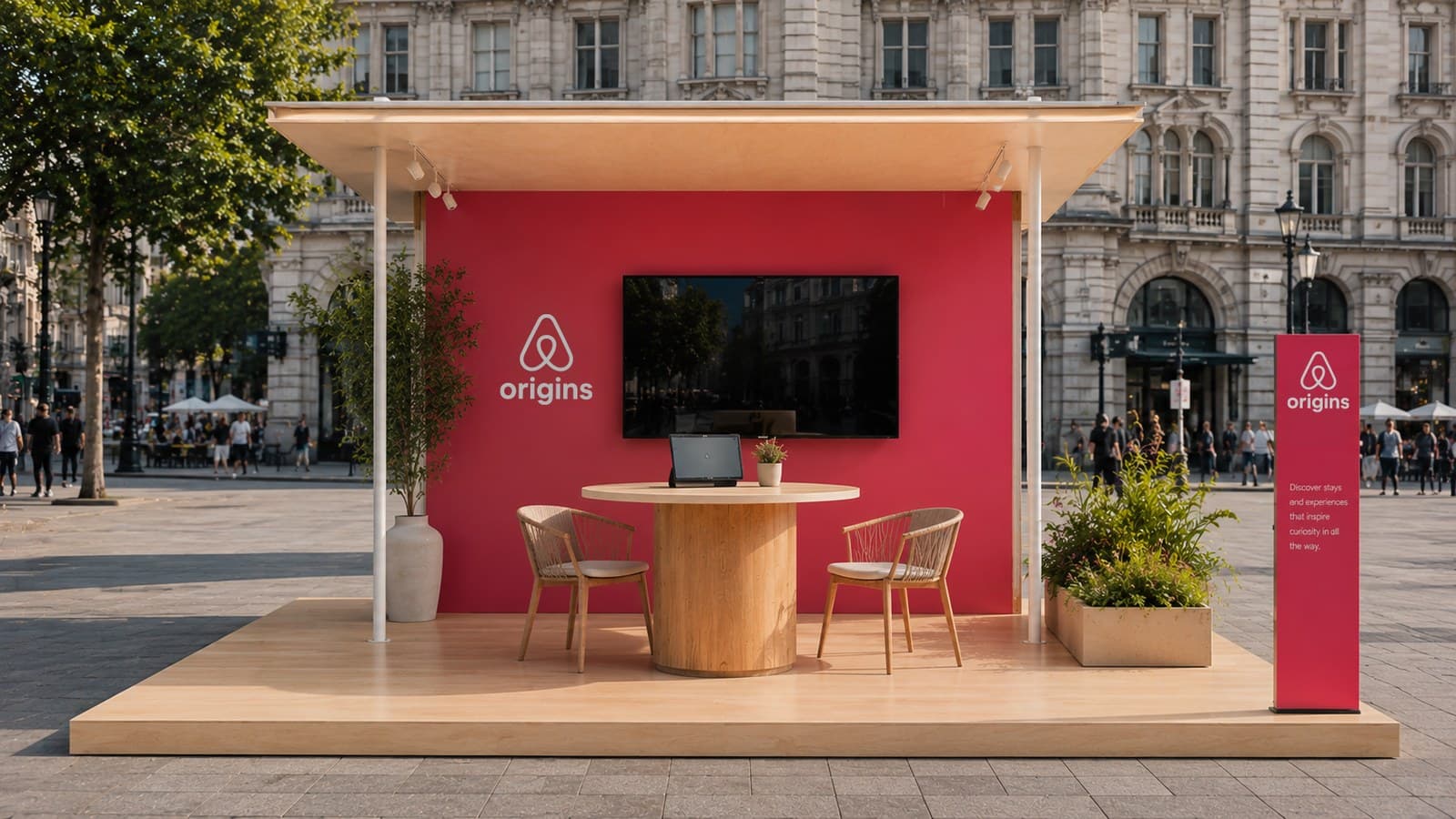 Airbnb DNA stand installation
